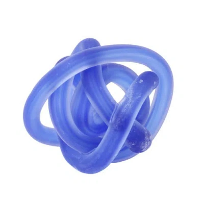 Beachcombers Glass Frosted Knot Dk Blue