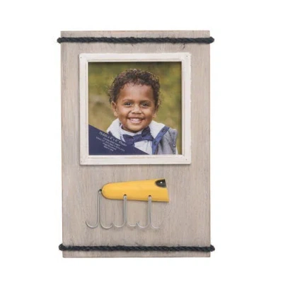 Beachcombers Lure 4x4 Wood Photo Frame Picture Holder In Sand