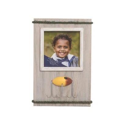 Beachcombers Lure Wood Photo Frame Picture Holder In Sand