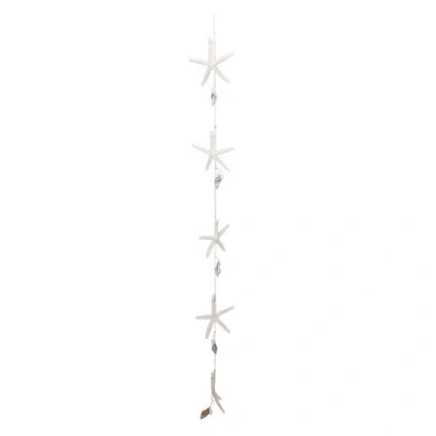 Beachcombers Nat. Starfish/shell Garland In White