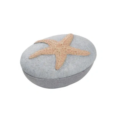 Beachcombers Resin Pebble Box With Starfish In Sand
