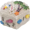 Beachcombers Resin Sand Shell Box Decor In Sand
