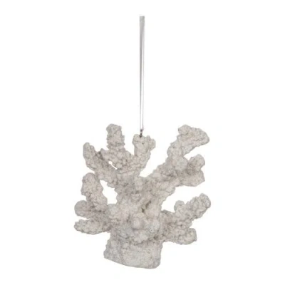 Beachcombers Sandy Coral Tree Ornament In White