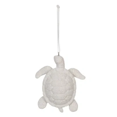 Beachcombers Sandy Sea Turtle Tree Ornament In White