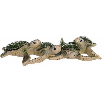 Beachcombers Sea Turtle Family Figurine In Animal Print