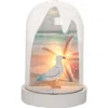 Beachcombers Seagull Scene Light-up Led Globe Nightlight In White