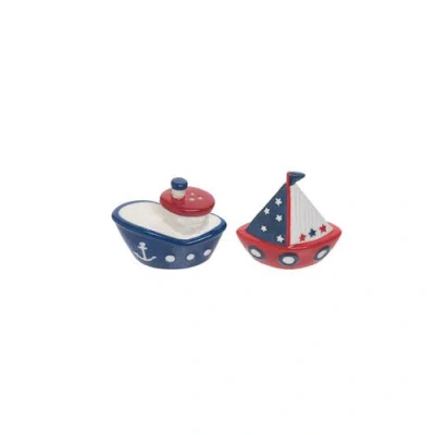 Beachcombers Ships Ahoy Salt & Pepper Set In Multi