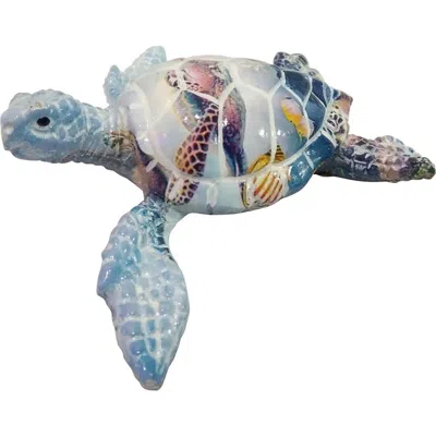 Beachcombers Small Resin Turtle Oceans Figure Figurine In Blue