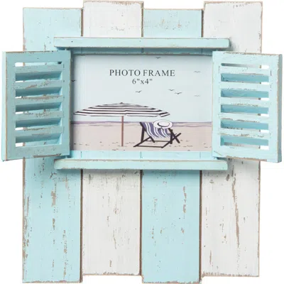 Beachcombers White With Light Blue Boards Frame