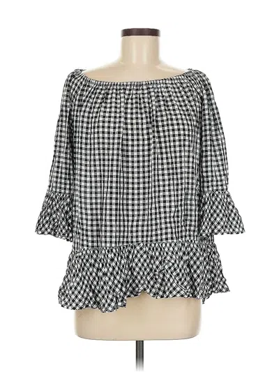 Pre-owned Beachlunchlounge 3/4 Sleeve Blouse In Black