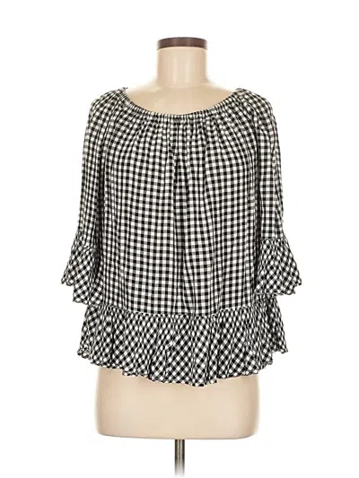 Pre-owned Beachlunchlounge 3/4 Sleeve Blouse In Black