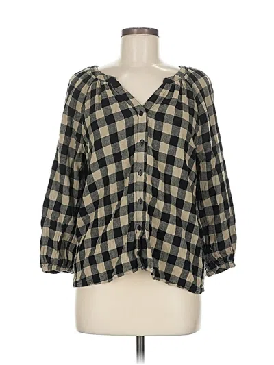 Pre-owned Beachlunchlounge 3/4 Sleeve Blouse In Black