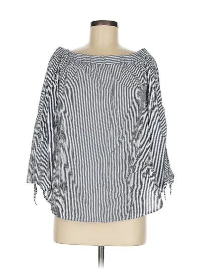 Pre-owned Beachlunchlounge 3/4 Sleeve Blouse In Blue