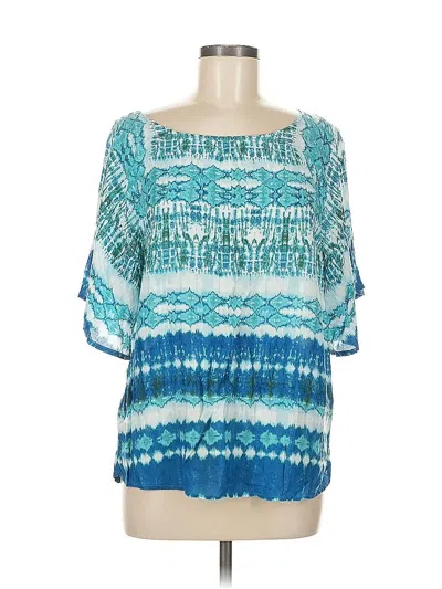 Pre-owned Beachlunchlounge 3/4 Sleeve Blouse In Blue