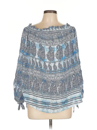 Pre-owned Beachlunchlounge 3/4 Sleeve Blouse In Blue