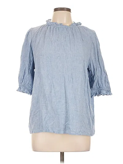 Pre-owned Beachlunchlounge 3/4 Sleeve Blouse In Blue