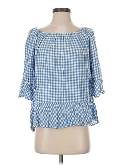 Pre-owned Beachlunchlounge 3/4 Sleeve Blouse In Blue