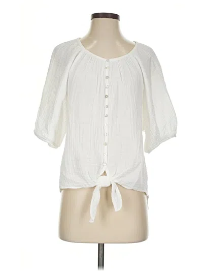 Pre-owned Beachlunchlounge 3/4 Sleeve Blouse In Ivory