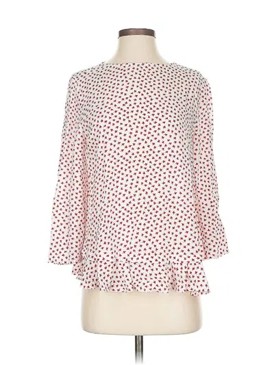 Pre-owned Beachlunchlounge 3/4 Sleeve Blouse In Red