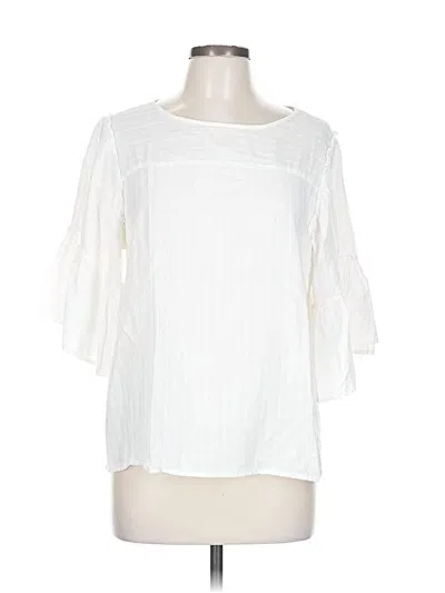 Pre-owned Beachlunchlounge 3/4 Sleeve Blouse In White