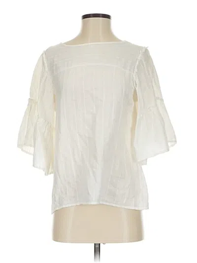 Pre-owned Beachlunchlounge 3/4 Sleeve Blouse In White