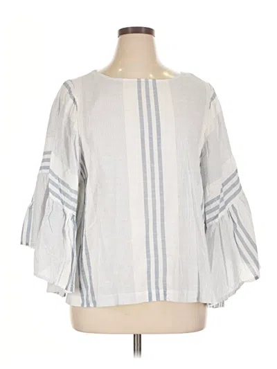 Pre-owned Beachlunchlounge 3/4 Sleeve Blouse In White