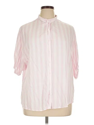 Pre-owned Beachlunchlounge 3/4 Sleeve Button Down Shirt In Pink
