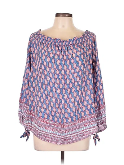 Pre-owned Beachlunchlounge 3/4 Sleeve T-shirt In Blue