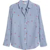 Beachlunchlounge Alessia Print Shirt In Cherry Stripes