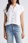 Beachlunchlounge Amar Cotton Button-up Shirt In White