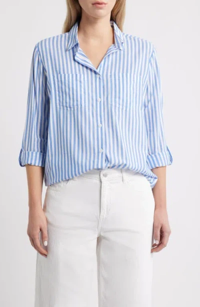 Beachlunchlounge Annalisa Stripe Shirt In Blue