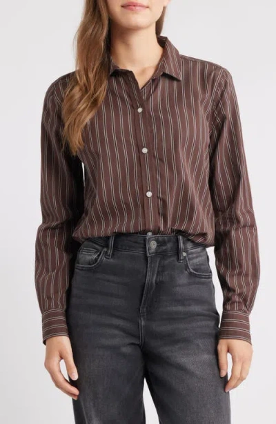 Beachlunchlounge Belly Cotton Shirt In Brown