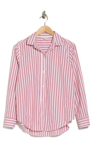Beachlunchlounge Belly Cotton Shirt In Cherry Macaron