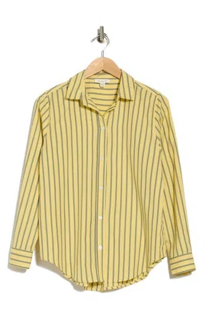 Beachlunchlounge Belly Cotton Shirt In Lemon Glow
