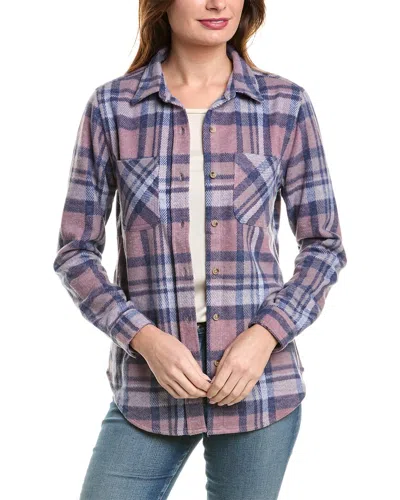 Beachlunchlounge Button Front Shirt Jacket In Multi