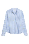Beachlunchlounge Caitlin Embroidered Shirt In Lemon Sqeeze