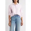 Beachlunchlounge Cammi Cotton Button-up Shirt In Pink