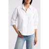 Beachlunchlounge Cammi Cotton Button-up Shirt In White