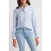 Beachlunchlounge Candace Stripe Button-up Shirt In Blue