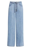 Beachlunchlounge Cass Chambray Drawstring Pants In Blue