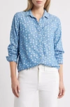 Beachlunchlounge Cassie Chambray Button-up Shirt In Animal Print