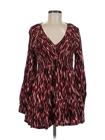 Pre-owned Beachlunchlounge Casual Dress In Burgundy