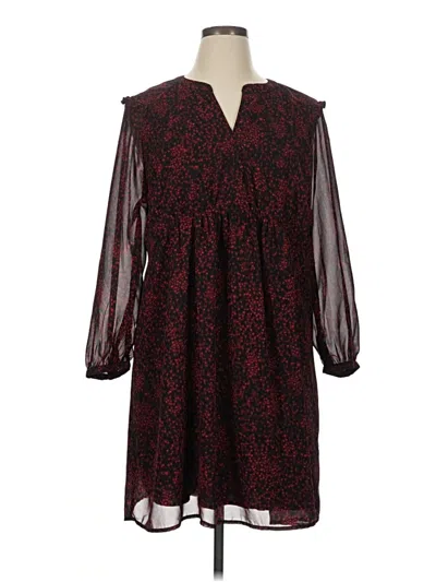 Pre-owned Beachlunchlounge Casual Dress In Burgundy