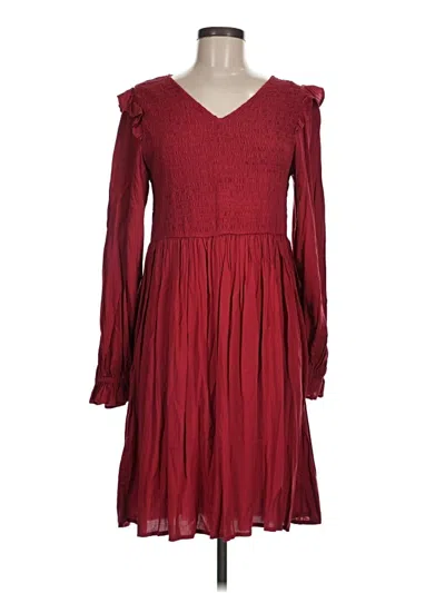 Pre-owned Beachlunchlounge Casual Dress In Burgundy