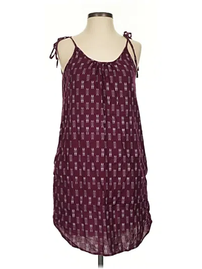 Pre-owned Beachlunchlounge Casual Dress In Burgundy