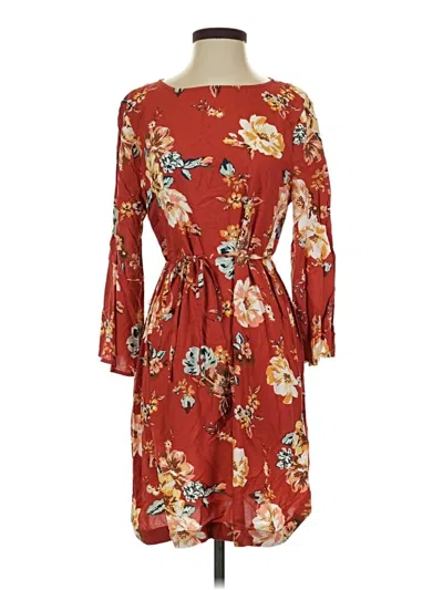 Pre-owned Beachlunchlounge Casual Dress In Burgundy