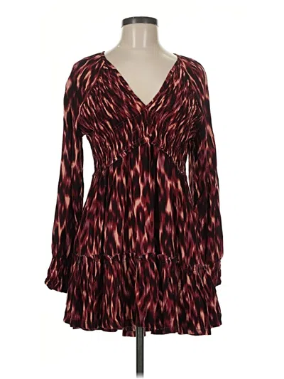 Pre-owned Beachlunchlounge Casual Dress In Burgundy