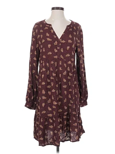 Pre-owned Beachlunchlounge Casual Dress In Burgundy
