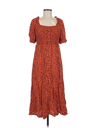 Pre-owned Beachlunchlounge Casual Dress In Orange
