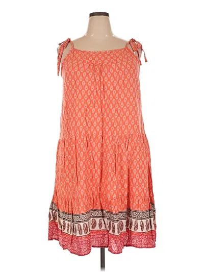 Pre-owned Beachlunchlounge Casual Dress In Orange